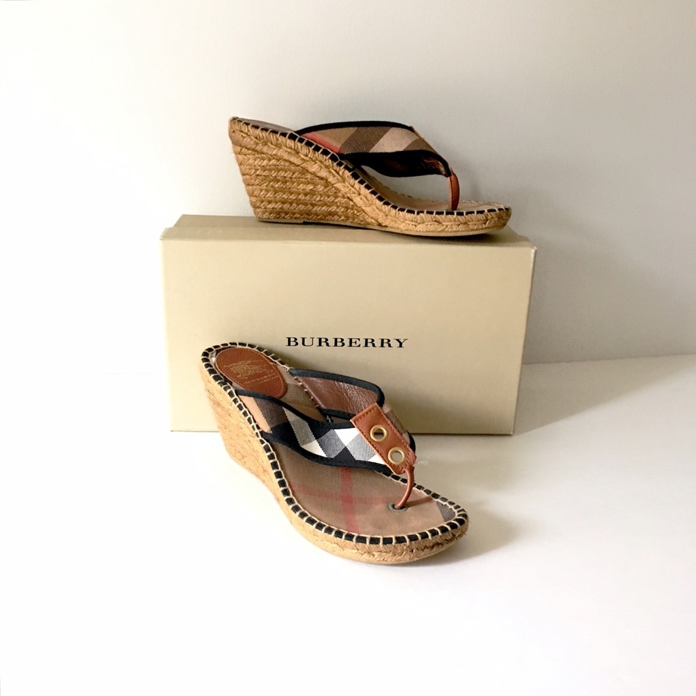 Burberry Sandal Wedges Like New